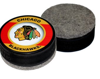 Chicago Blackhawks Retro Series Hockey Puck Board Eraser For Chalk & Whiteboards