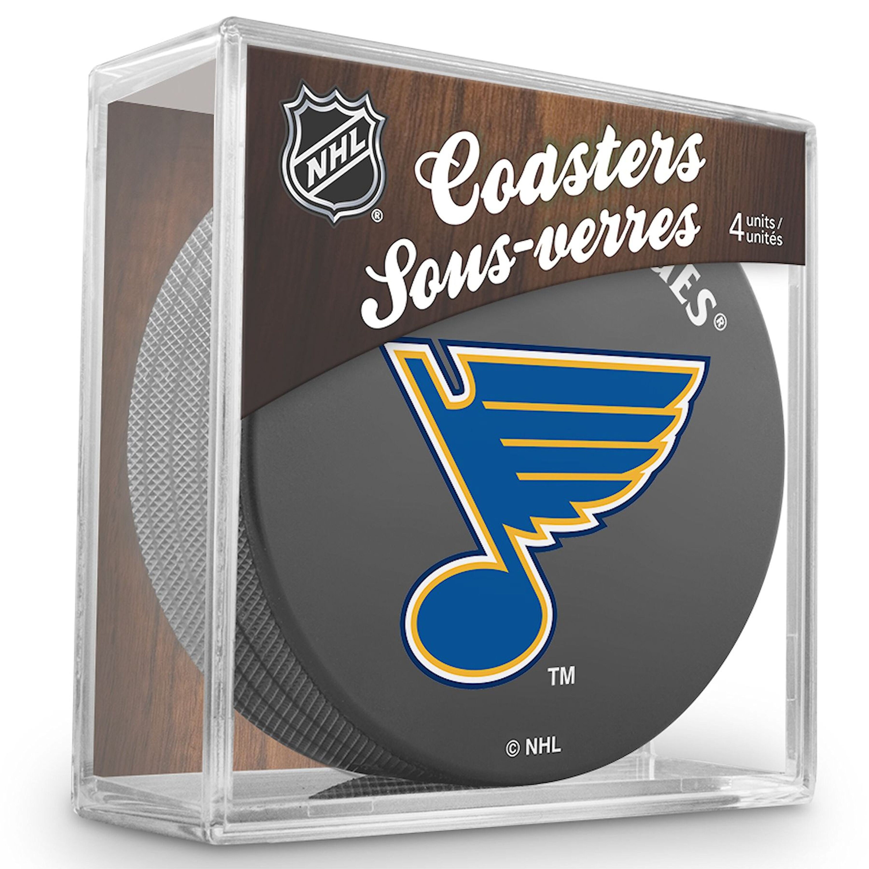 St Louis Blues NHL Hockey Puck Drink Coaster Set Of Four