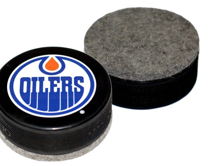 Edmonton Oilers Basic Series Hockey Puck Board Eraser For Chalk & Whiteboards