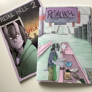 Retail Hell 1 + 2 bundle inktober comics (Vol.2 misprint)