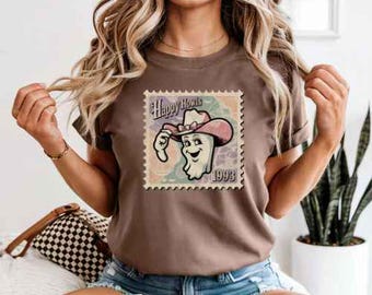 Lacey Cowgirl-Geist PNG: Girly Halloween T-Shirt Design (Digitaler Download)