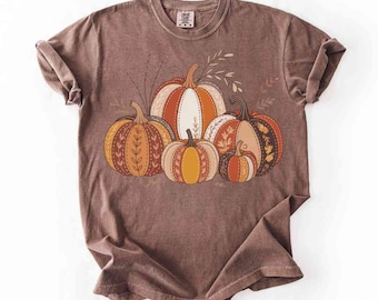 Patchwork Kürbisse, Boho Herbst Kürbisse, Boho Blumen Herbst png, Herbst Blumen png, Kürbis Saison