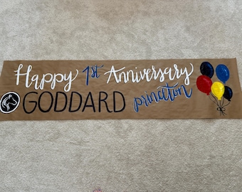 Custom Hand-Painted Kraft Paper Banner: Personalized Birthday Sign
