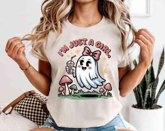 Mädchen Geist Shirt PNG: Halloween Ghostie Design (digitaler Download