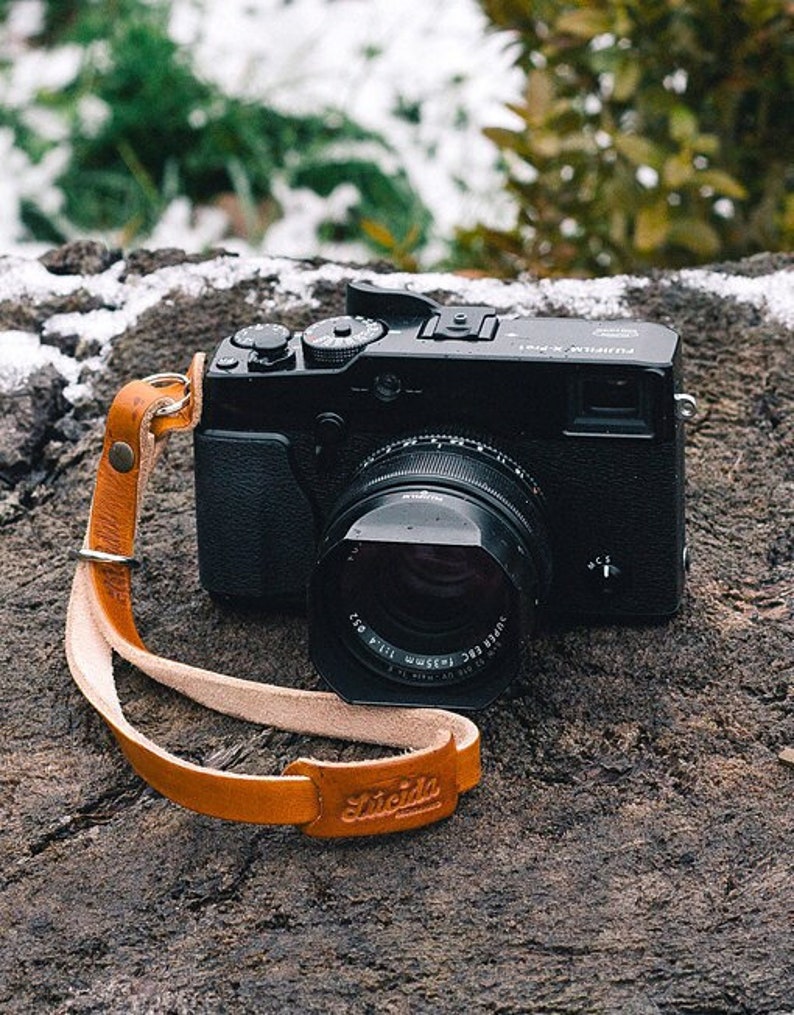 Classic hand strap made of leather Leather Camera Wrist Strap image 1
