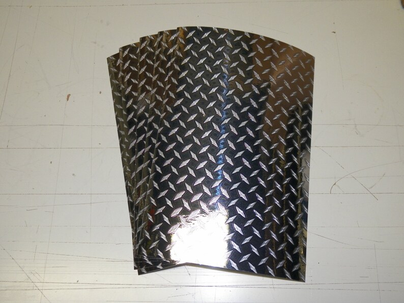 Vinyl Self Adhesive Silver Mini Diamond Plate 8x10 Etsy