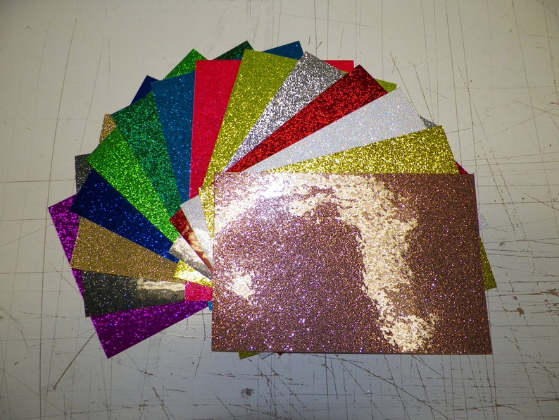 Vinyl Self Adhesive Variety Glitter Flake 4 Inch X 6 Inch X 5 Etsy