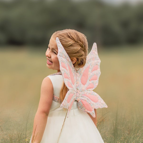 Fairy Wings - Childrens Butterfly Wings - Made with Liberty Fabrics Tana Lawn Michelle Pink - CE and UKCA tested