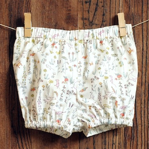 Bloomers with Animals and Flowers - Made with Liberty Fabrics Tana Lawn Theo Orange