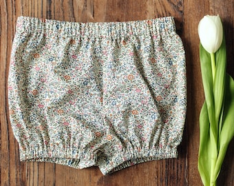Bloomer en coton pour tout-petits - fabriqué avec des tissus Liberty Tana Lawn, Katie et Millie Orange