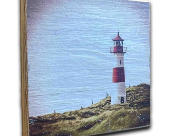 Wooden picture - Lighthouse List-Ost Sunny (Sylt)