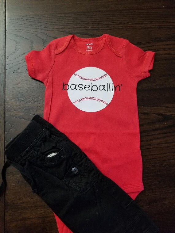 baby girl baseball onesie