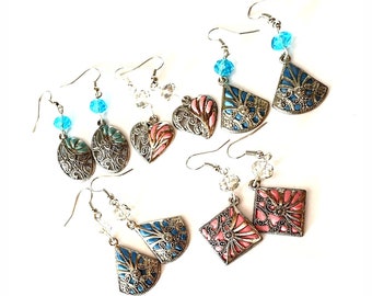 Earrings.  Handmade earrings.  Beautiful dangle earrings. Surprise your coworker with these wonderful earrings. Unique earrings