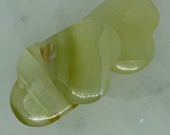 Green Calcite Hearts