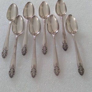 Oneida Prestige silver plate flatware distinction teaspoons set of 8