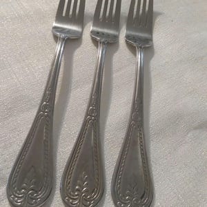 Pfaltzgraff Abigail 3 Dinner Forks Stainless Steel Flatware