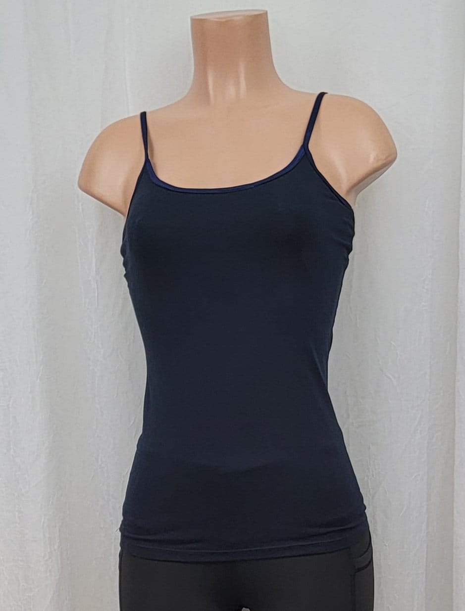 Spaghetti strap tank shop top with shelf bra