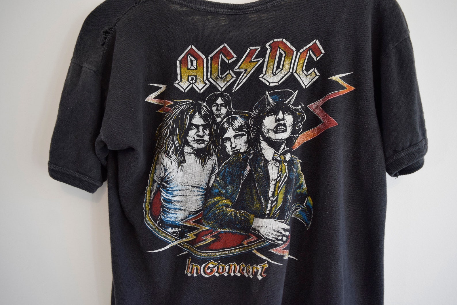 Rare Vintage AC/DC 70s 80s Thrashed Thin Tour Parking Lot Boot - Etsy