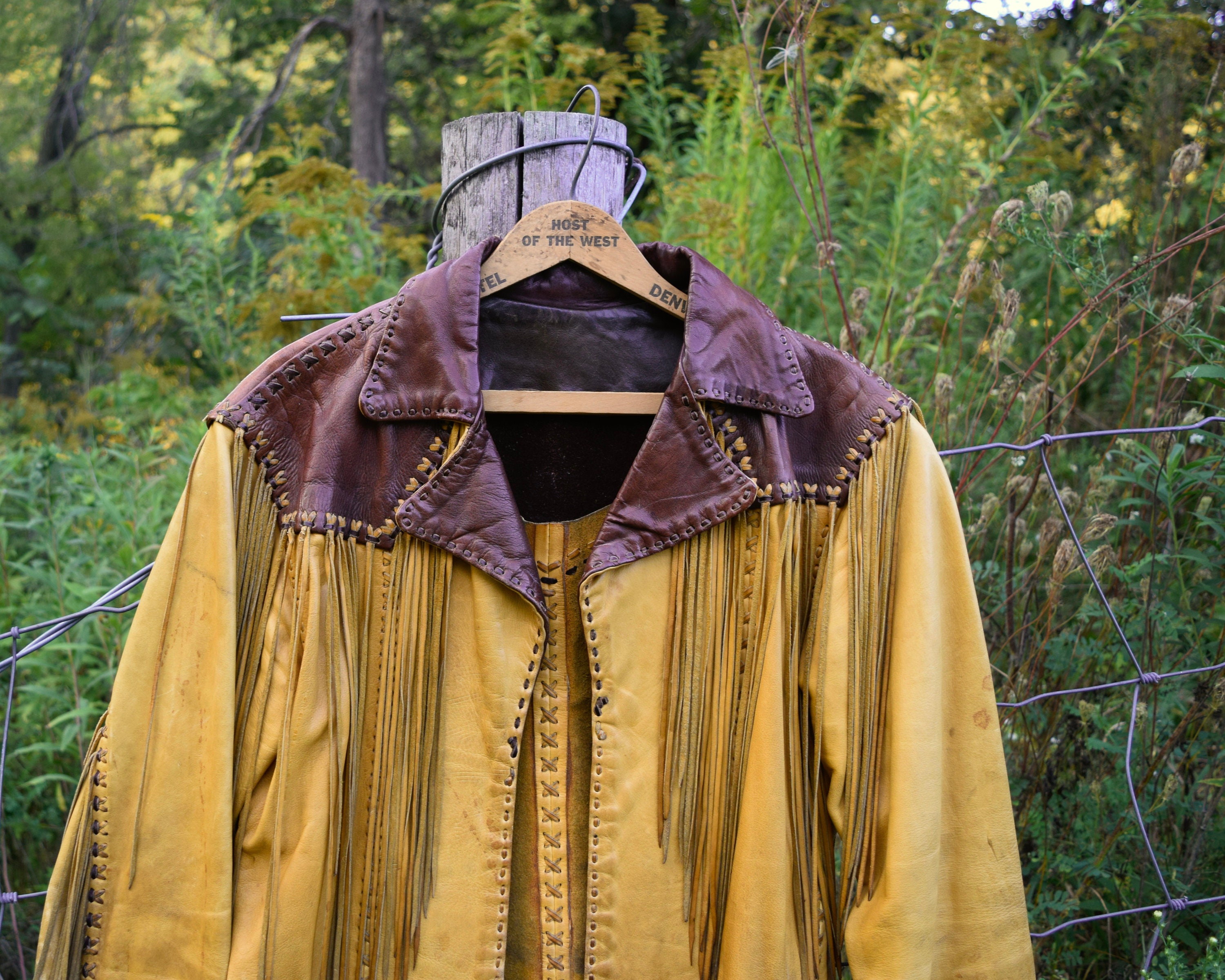 Generic Faux Suede Leather Fringe Jacket for Women 70s