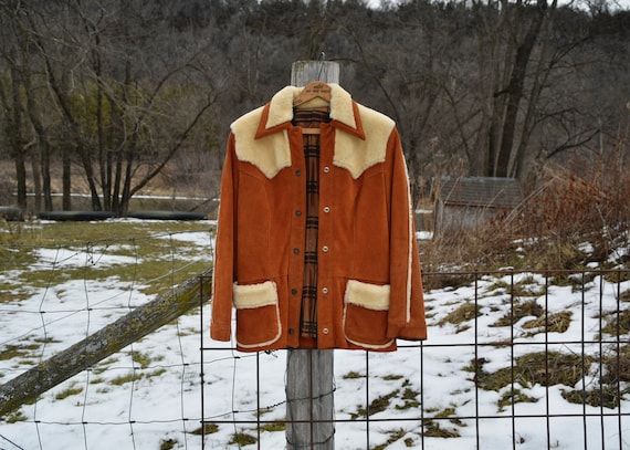 XS Women's Joo Kay Tawny Suede Leather Sherpa Western Rancher