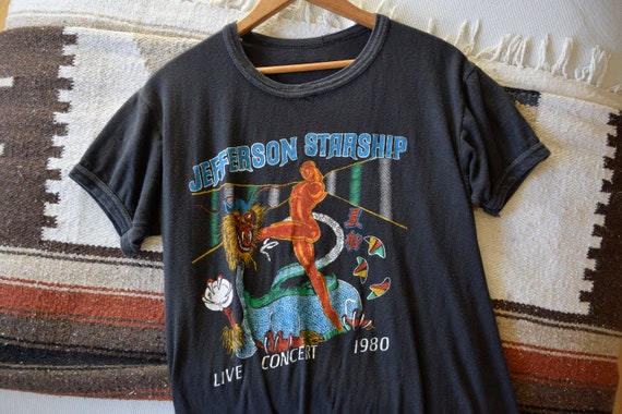 Rare Vintage 1980 Jefferson Starship Tour T-shirt: Double Sided