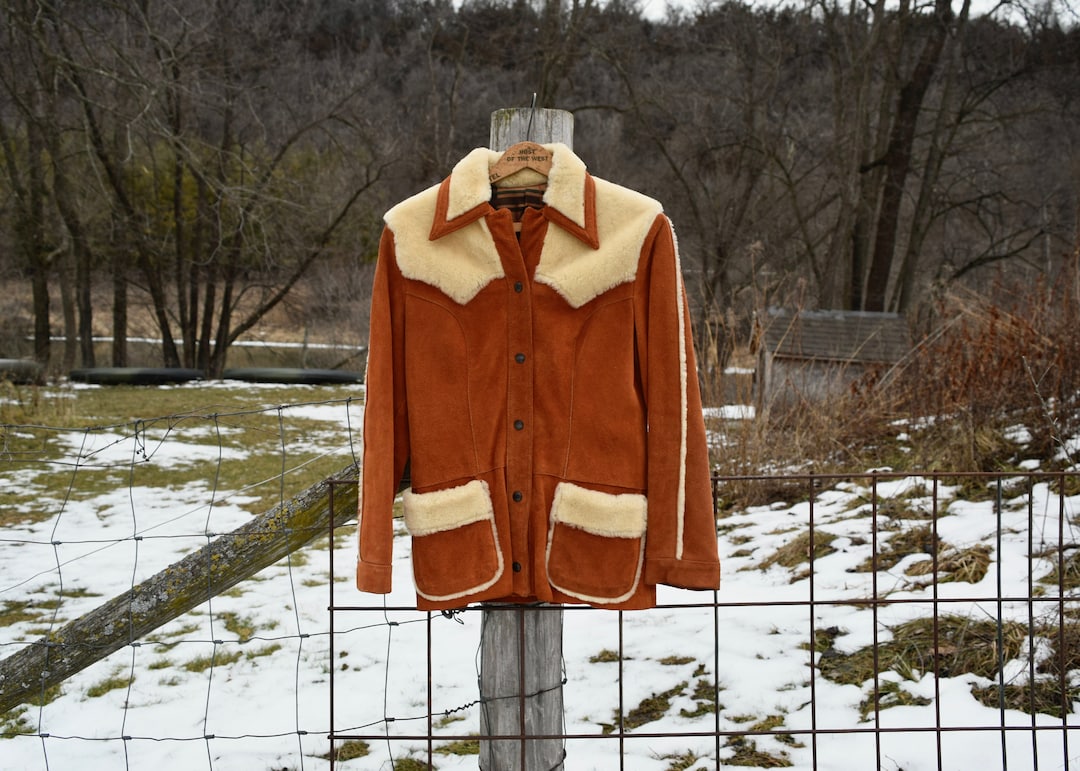 XS Women's Joo Kay Tawny Suede Leather Sherpa Western Rancher