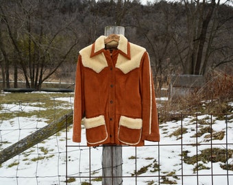 70s SUEDE RANCHER Jacket Men's L / Brown Suede Leather 70s SUEDE RANCHER Jacket Men's L / Brown Suede Leather