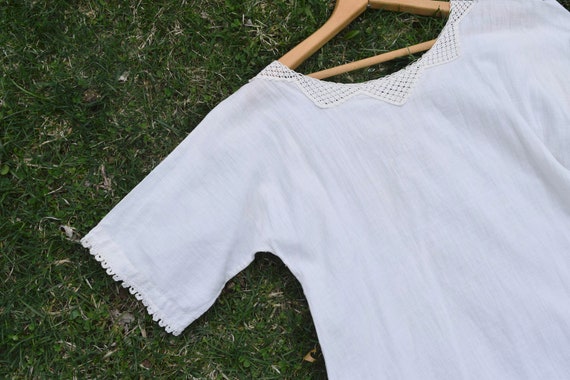Edwardian White Maxi Nightdress Dress White Cotto… - image 2