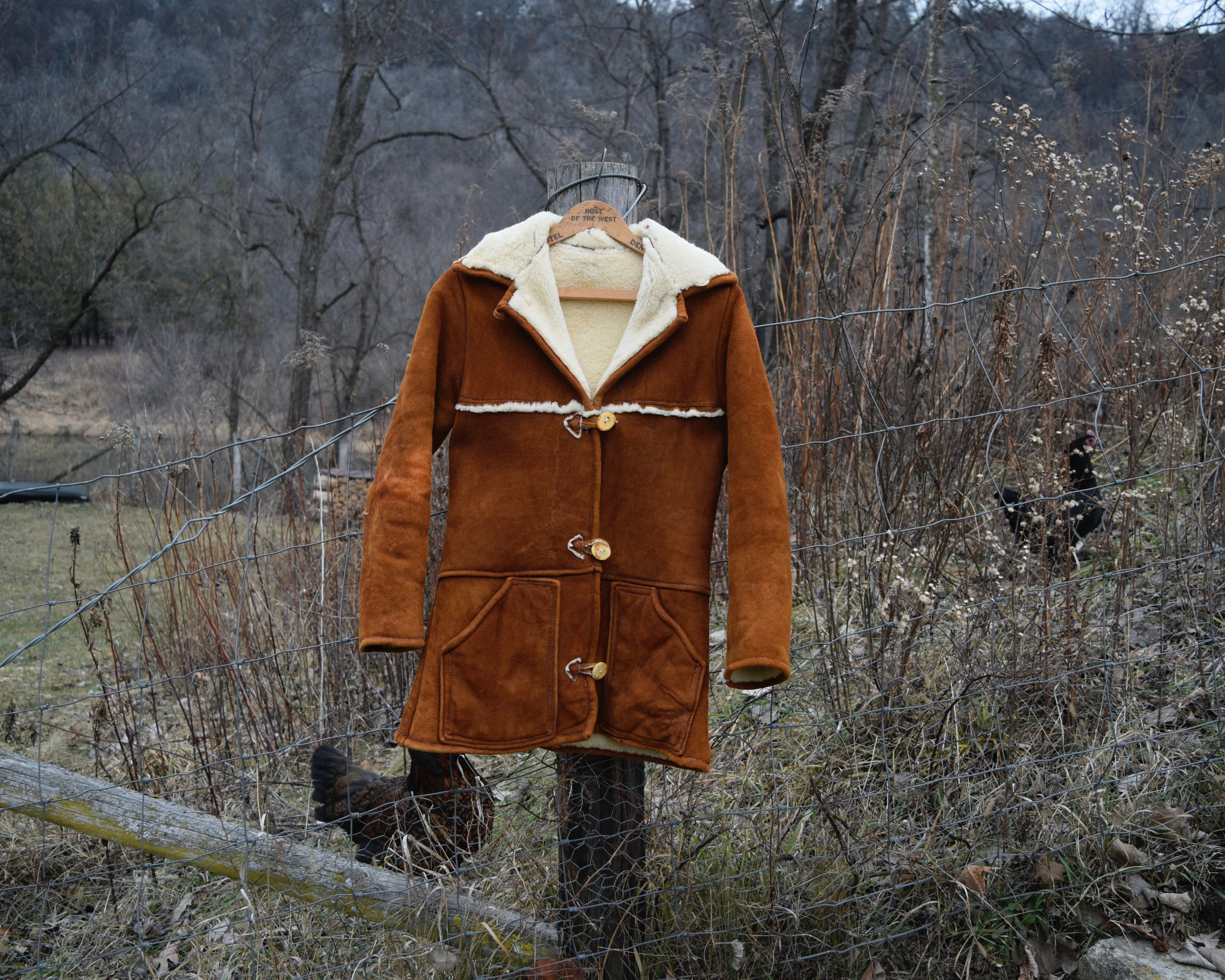 Men's rancher shearling sheepskin coat sale