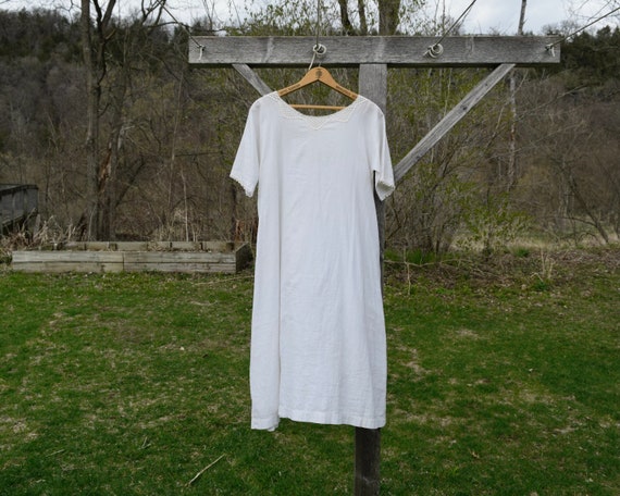 Edwardian White Maxi Nightdress Dress White Cotto… - image 10