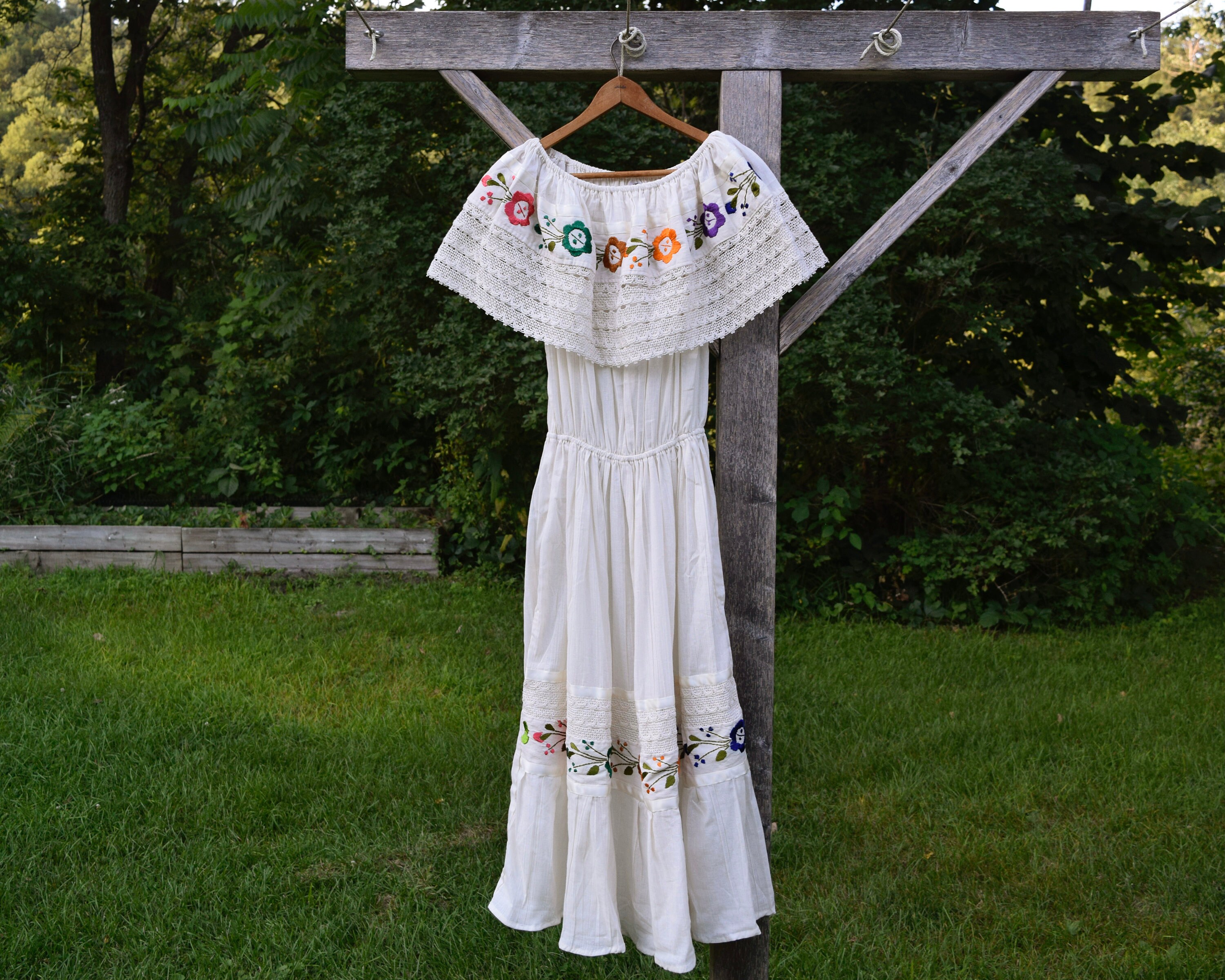White 2025 folk dress
