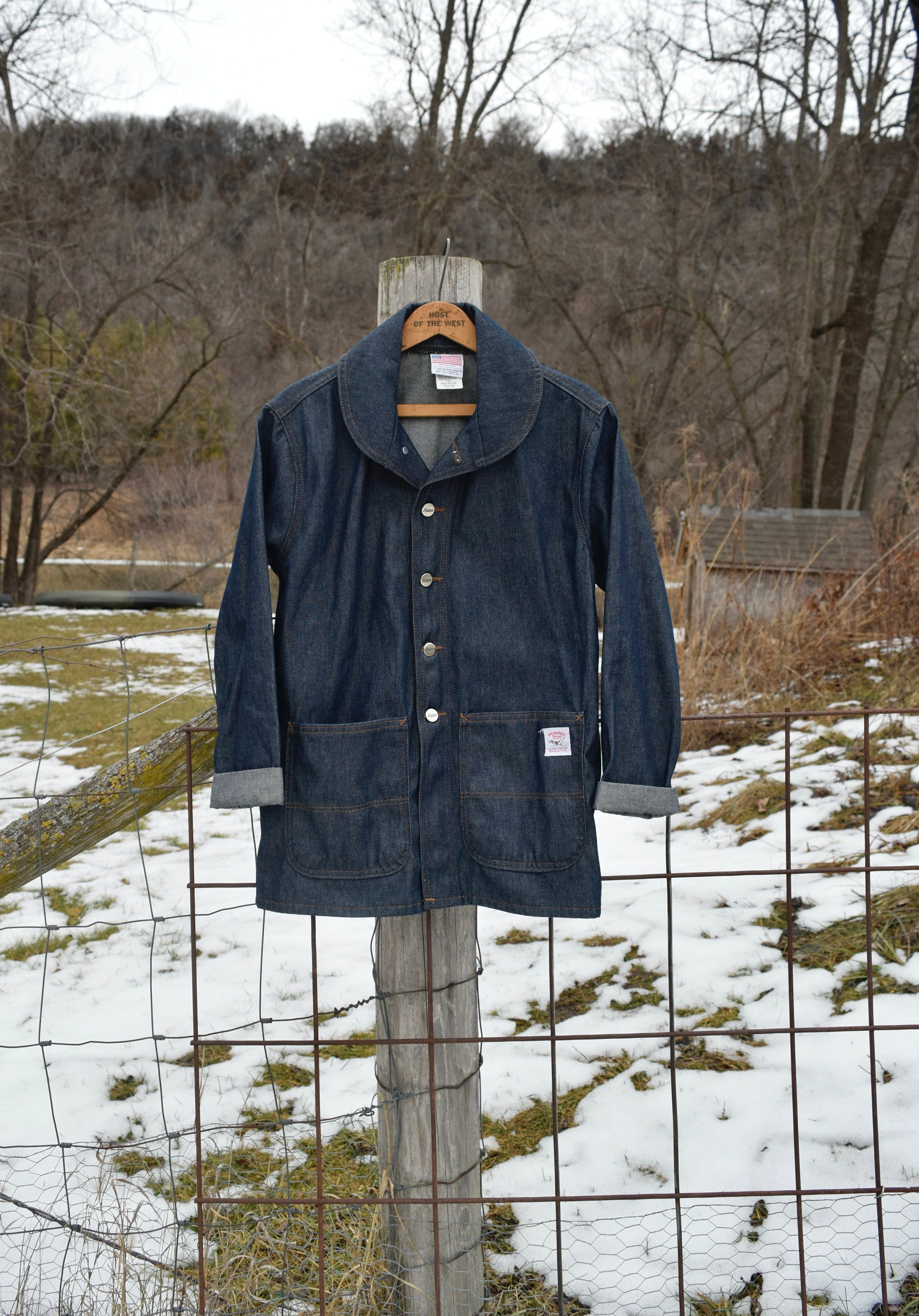 Pointer Brand Denim Chore Jacket: Shawl Collar Workwear (XS/S) - Etsy