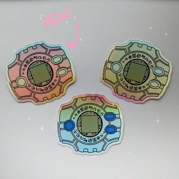 Holographic Digivice Stickers