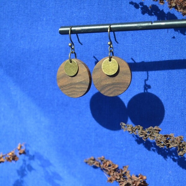 Boucles d'oreilles en bois