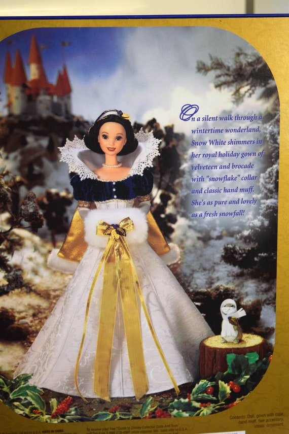 snow white holiday barbie