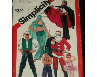 Simplicity Costume Uncut Pattern 5742 Pirate Vampire Santa Genie Pirate Balerina