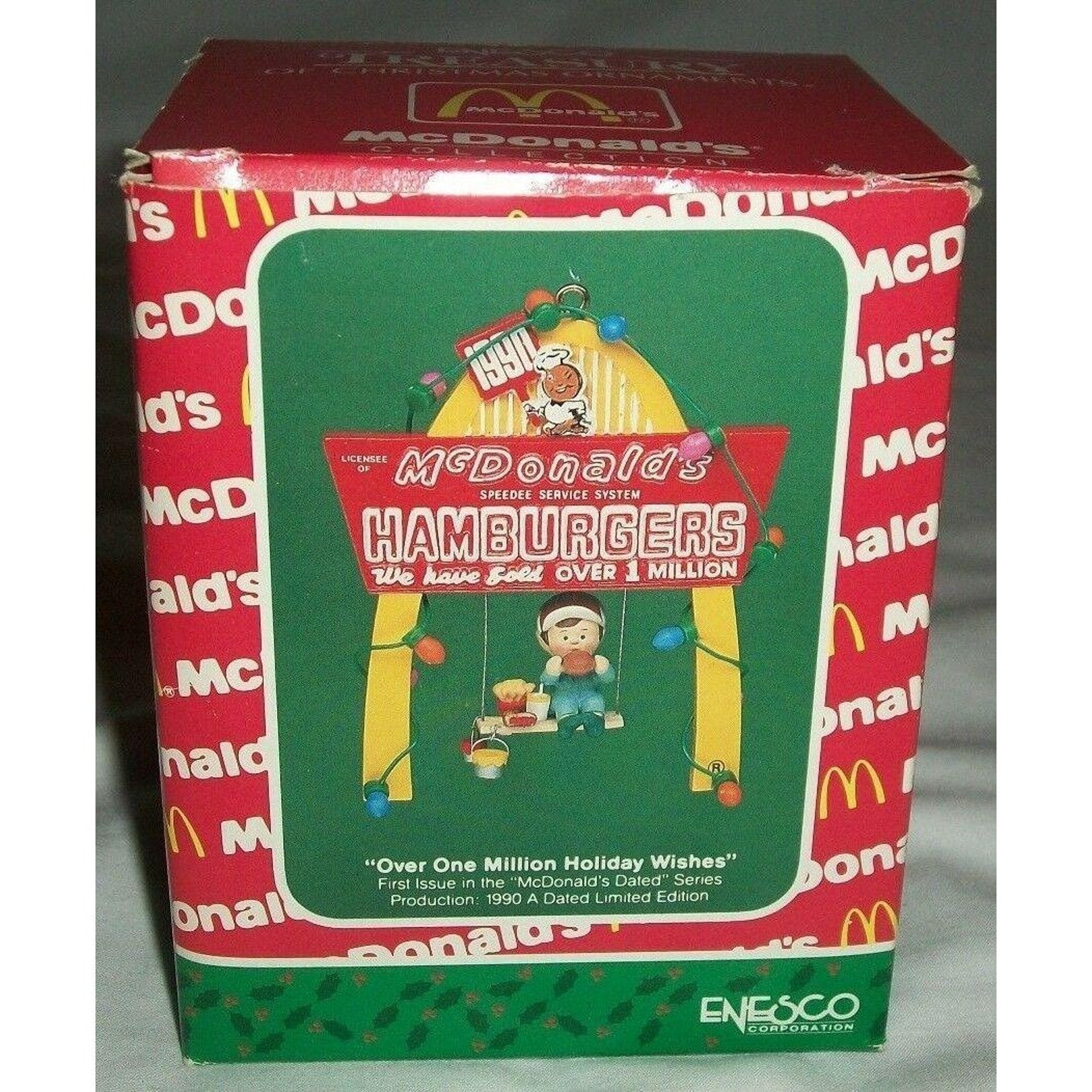 Vintage Mcdonalds fechado ornamento del tesoro 1990 más de un millón