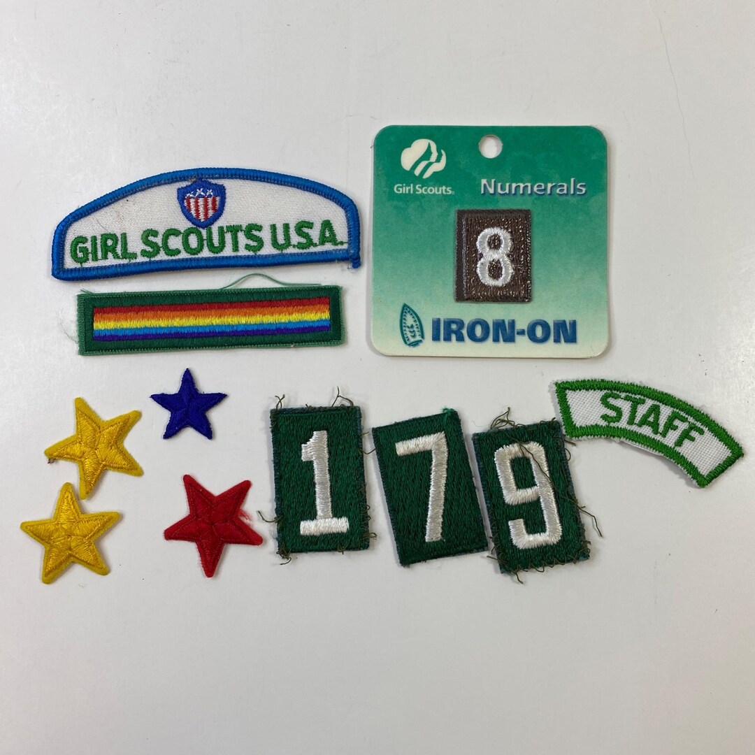 Girl Scouts USA Iron-on Patch Set With Stars & Numerals - Etsy