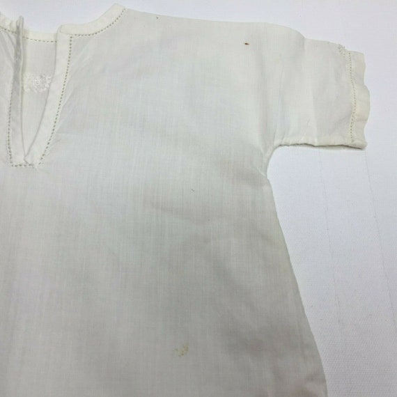 Vintage 30s Christening Long White Gown Dress Bab… - image 9