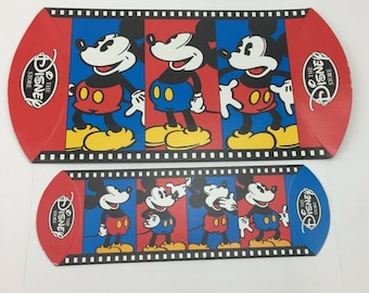 Vintage Disney Store Mickey Mouse Almohada Cajas de regalo Juego de 2