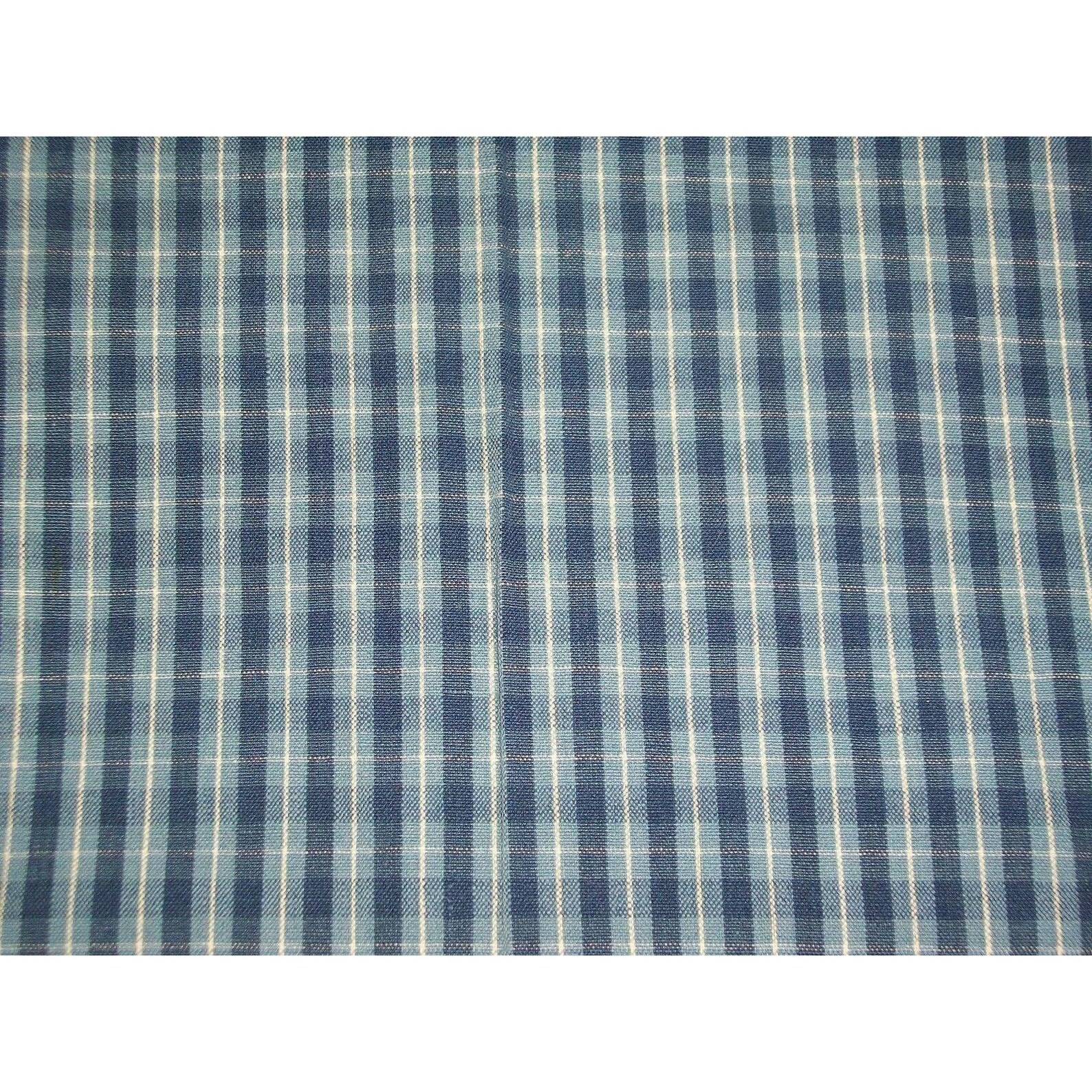 1.5 Yds Navy Blue Plaid Quilting Fabric 1 1/2 Yard Woven Weave Etsy