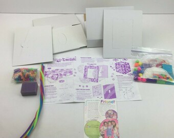 Vintage 90s Lisa Frank Art Creations Craft Kit Jewelry Box Frame Switch Cover