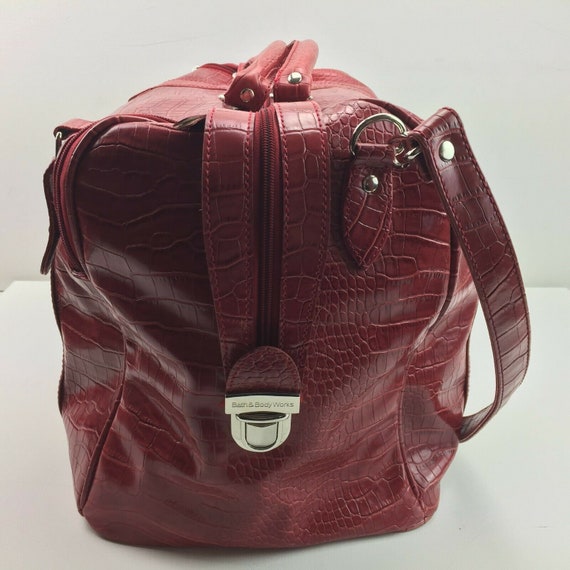 Vintage 90s Bath & Body Works Red Faux Alligator Leather Vintage 90s Bath & Body Works Red Faux Alligator Leather