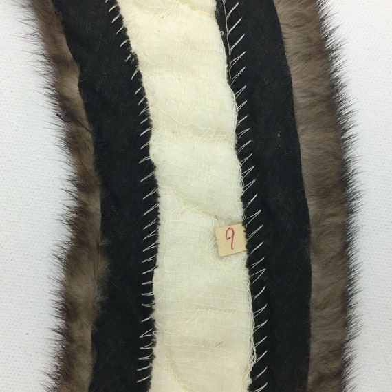 Vintage 1950s Women's Brown Fur Collar Scarf Wrap… - image 9