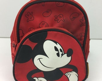 Vintage 90’s The Walt Disney Mickey Mouse Kids Red Parts Backpack