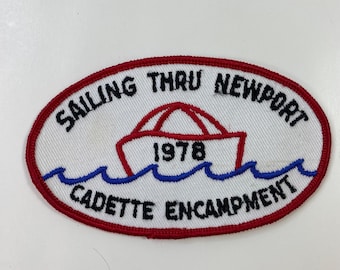Girl Scouts Vintage 1978 Sailing Thru Newport Cadette Encampment Patch