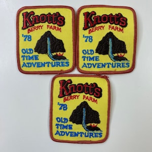 Flickscouter Vintage Knotts Berry Farm 78 Gamla Tidens Äventyr Tygmärke