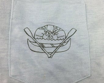 vintage Hanes bleu clair LDS jeunes femmes Camp 1983 polo shirt