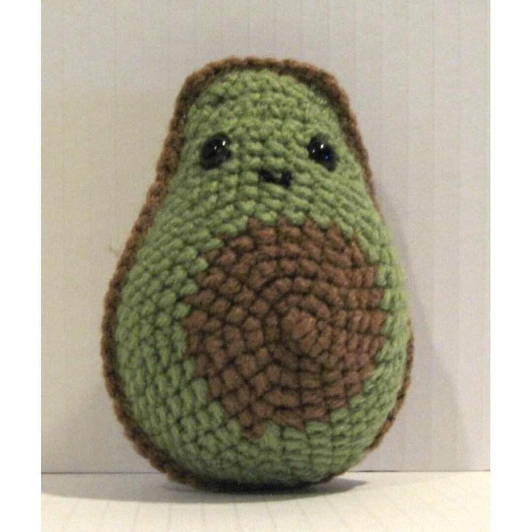 Juguete de aguacate verde y marrón amigurumi de crochet hecho a mano para  niños y bebés México