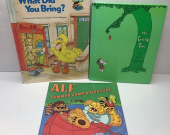 Vintage 3 Children Book What Did You Bring Giving Tree ALF Summer Camp Adventure